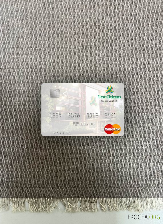 Trinité , et , Tobago First Citizes Bank mastercard photolook recto